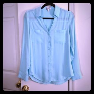 Express Portofino Shirt -- Baby Blue -- SMALL